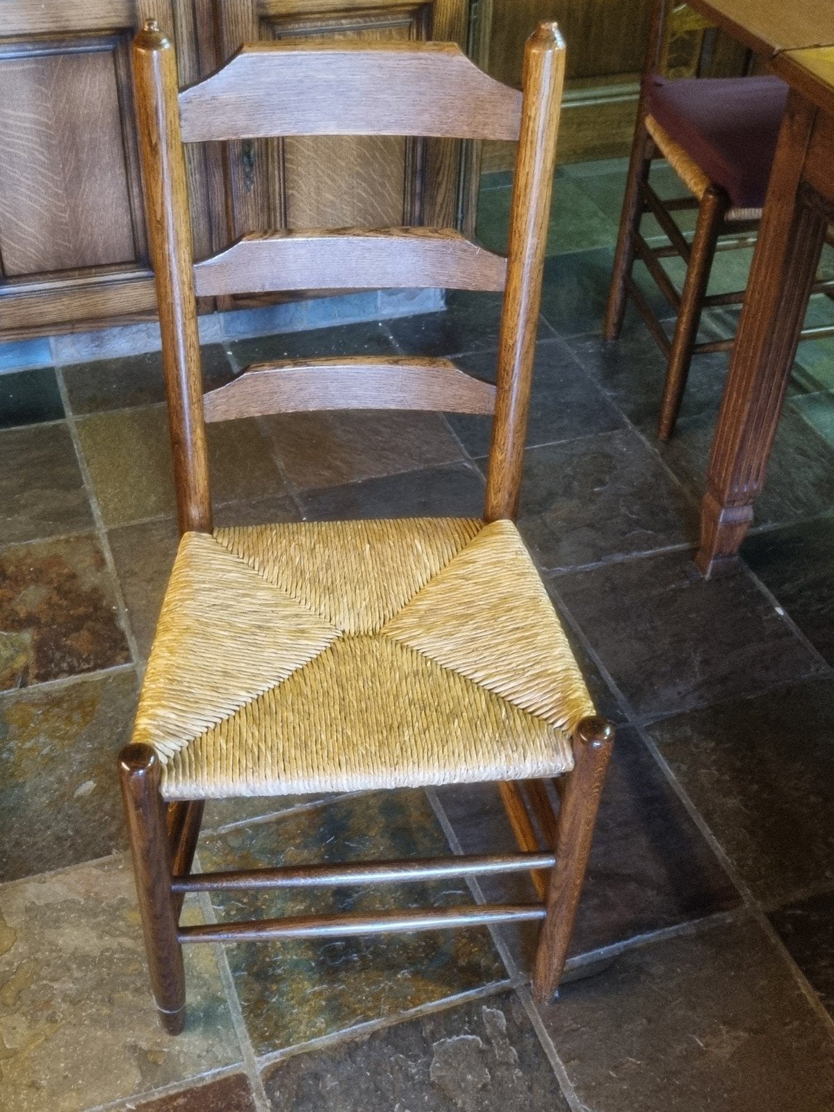 4 keukenstoelen rieten zitting, Ophalen