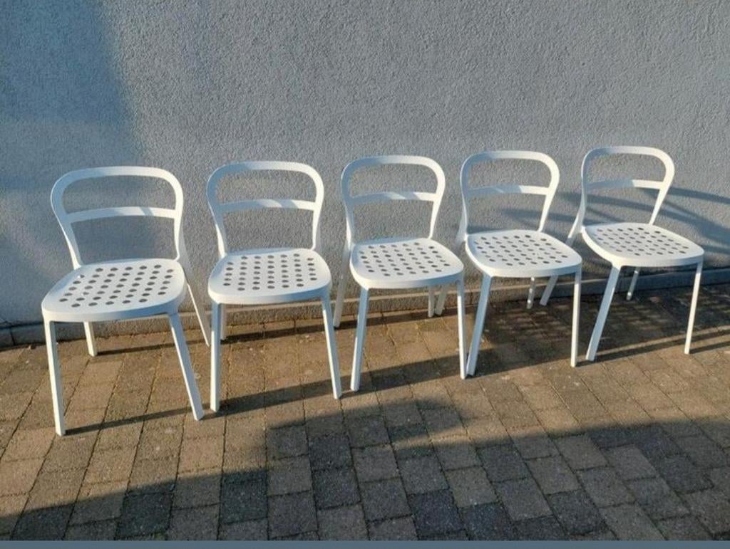 5 Tuinstoelen in aluminium.
Prijs is per stoel., Tuin en Terras, Ophalen, Aluminium