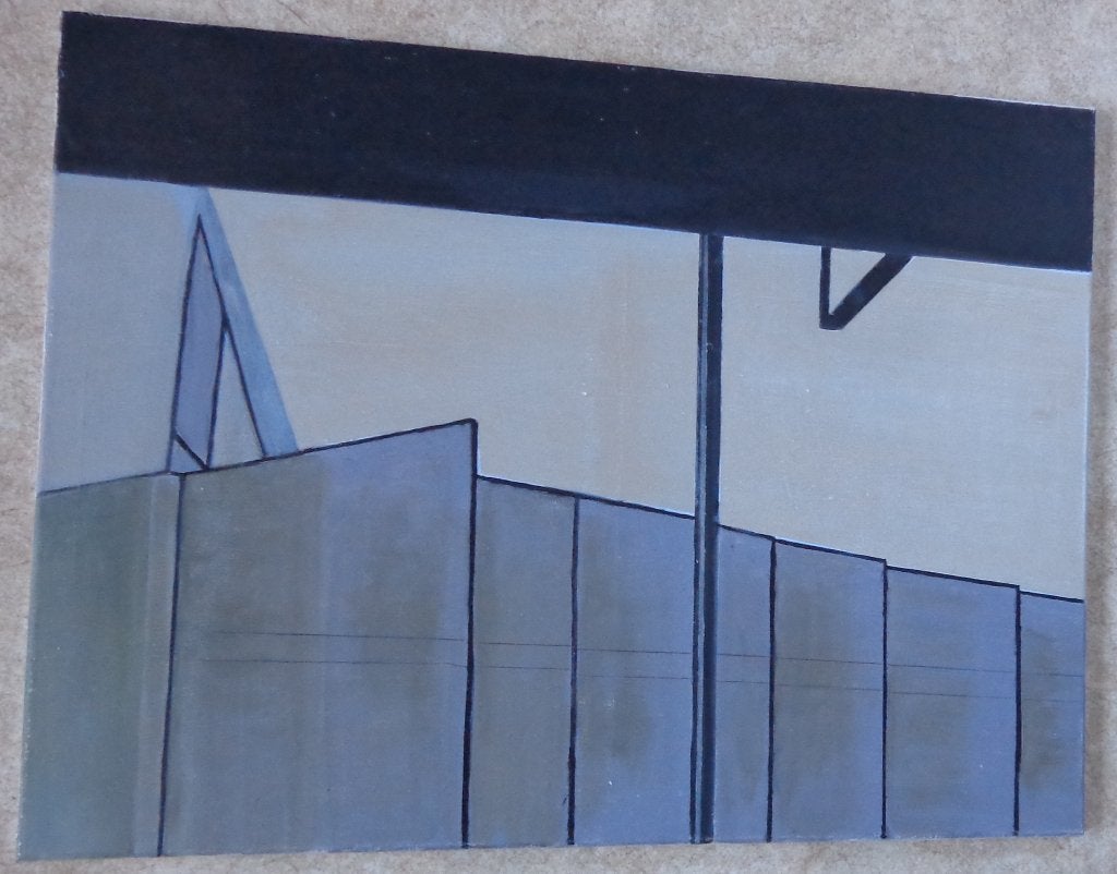 ANNE WOUTERS / ARCHITECTUUR / OLIEVERF / 60x80cm / CHASSIS, Antiquités & Art, Enlèvement, Signé, Peinture à l'huile, Paysage urbain