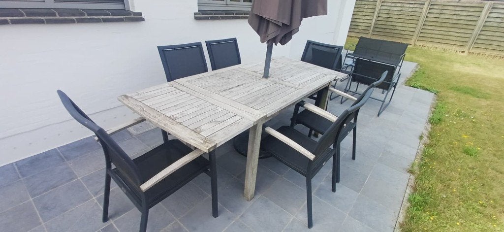 6 stapelbare tuinstoelen BRISTOL, Ophalen, Gebruikt, Aluminium, Stapelbaar