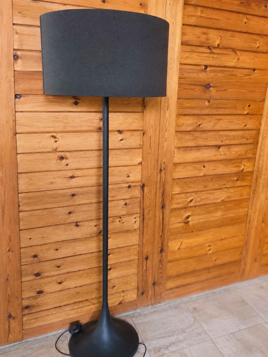 Design staanlamp Givelli in mat zwart., Italiaanse Design, Comme neuf, Métal, 150 à 200 cm