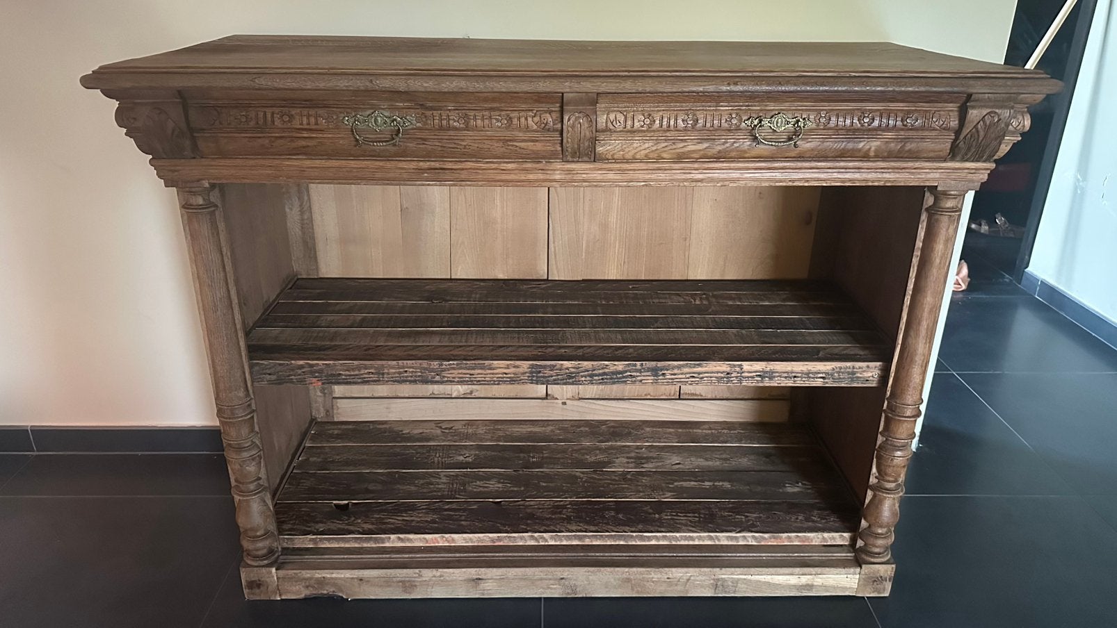 Meuble en bois avec 2 tiroirs, Comme neuf, Enlèvement, Autres styles, Bois