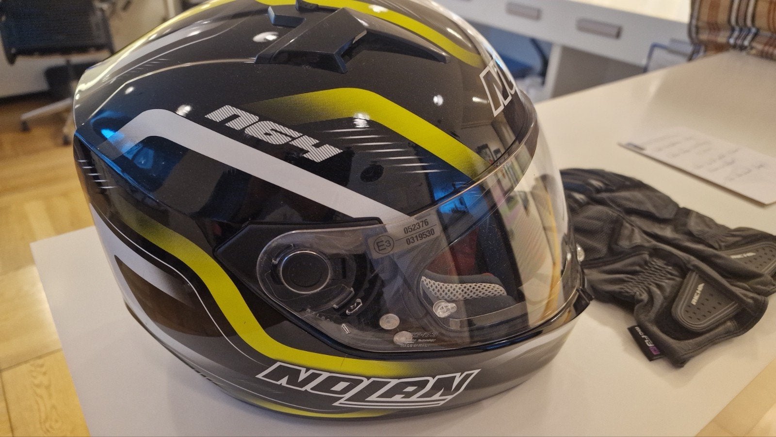 Casque motard- Nolan + gants, Enlèvement, Seconde main, Gants