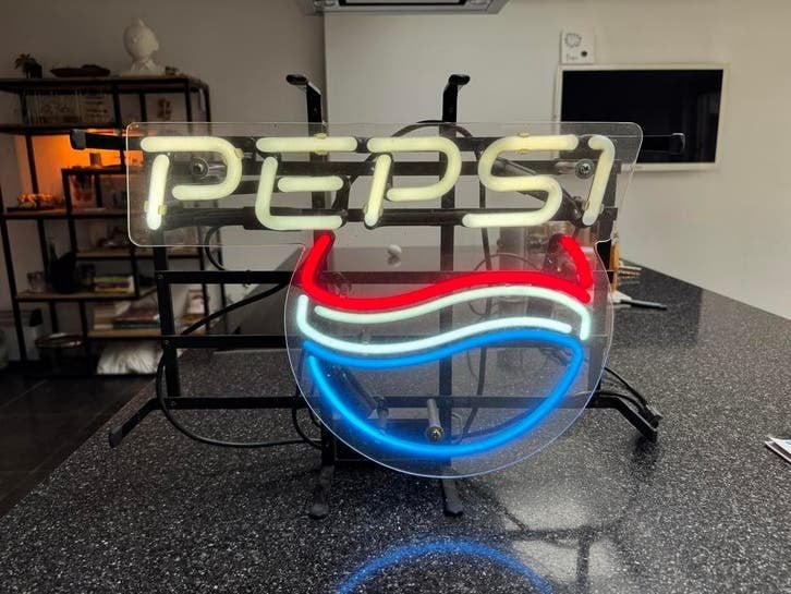 Vintage Pepsi Neon Pepsi Lichtbak - Perfect voor Bar of Manc