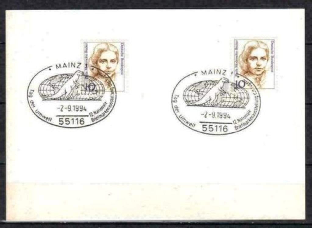 Allemagne Bundespost 1988 - Yvert 1191 - Paula Mdersoh (ST), Envoi, Affranchi