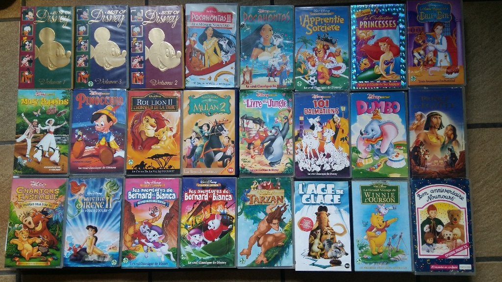 K7 vhs Disney et autres, Dessin animé, Français, Enlèvement, Utilisé