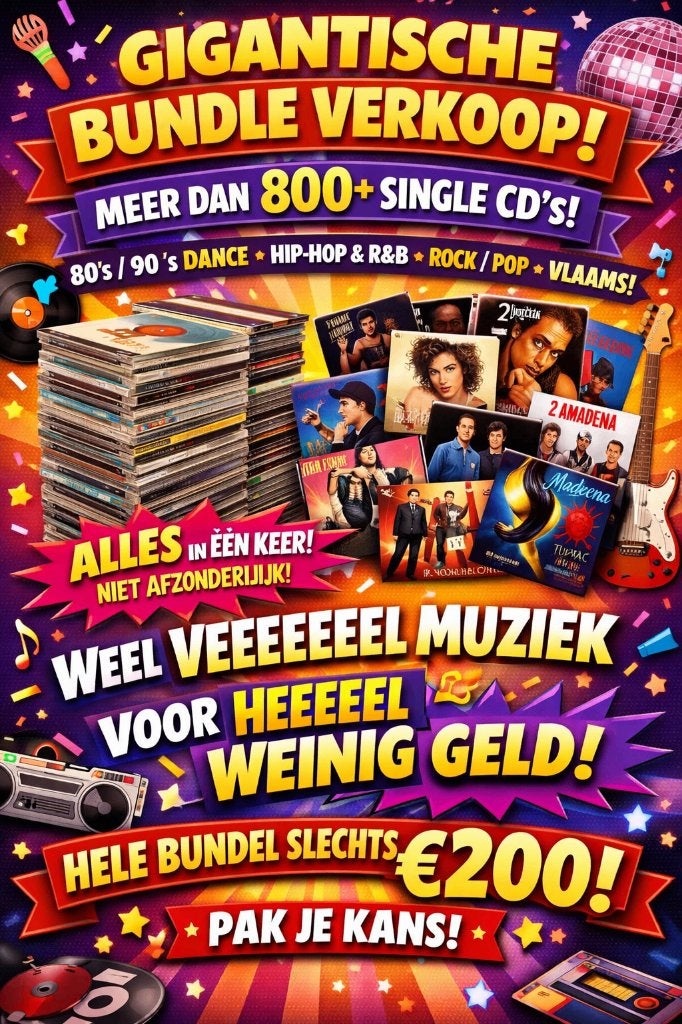 Lot van 800+ Single Cd's, Cd's en Dvd's, Cd Singles, Ophalen, Gebruikt, Overige genres