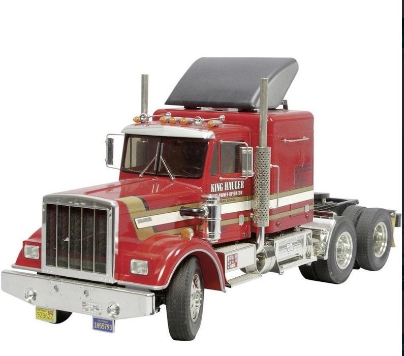 King Hauler Tamiya + flatbed aanhanger schaal 1/14, Ophalen, Nieuw, Bus of Vrachtwagen