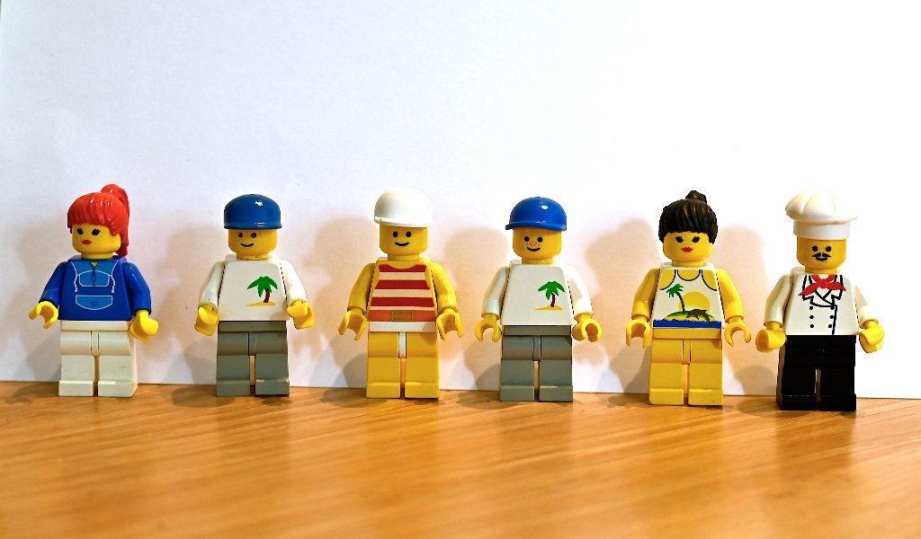 LEGO - 6 minifigs uit PARADISIO 1992-1998 zeer goede staat, Ophalen of Verzenden, Gebruikt, Minifiguur, Lego