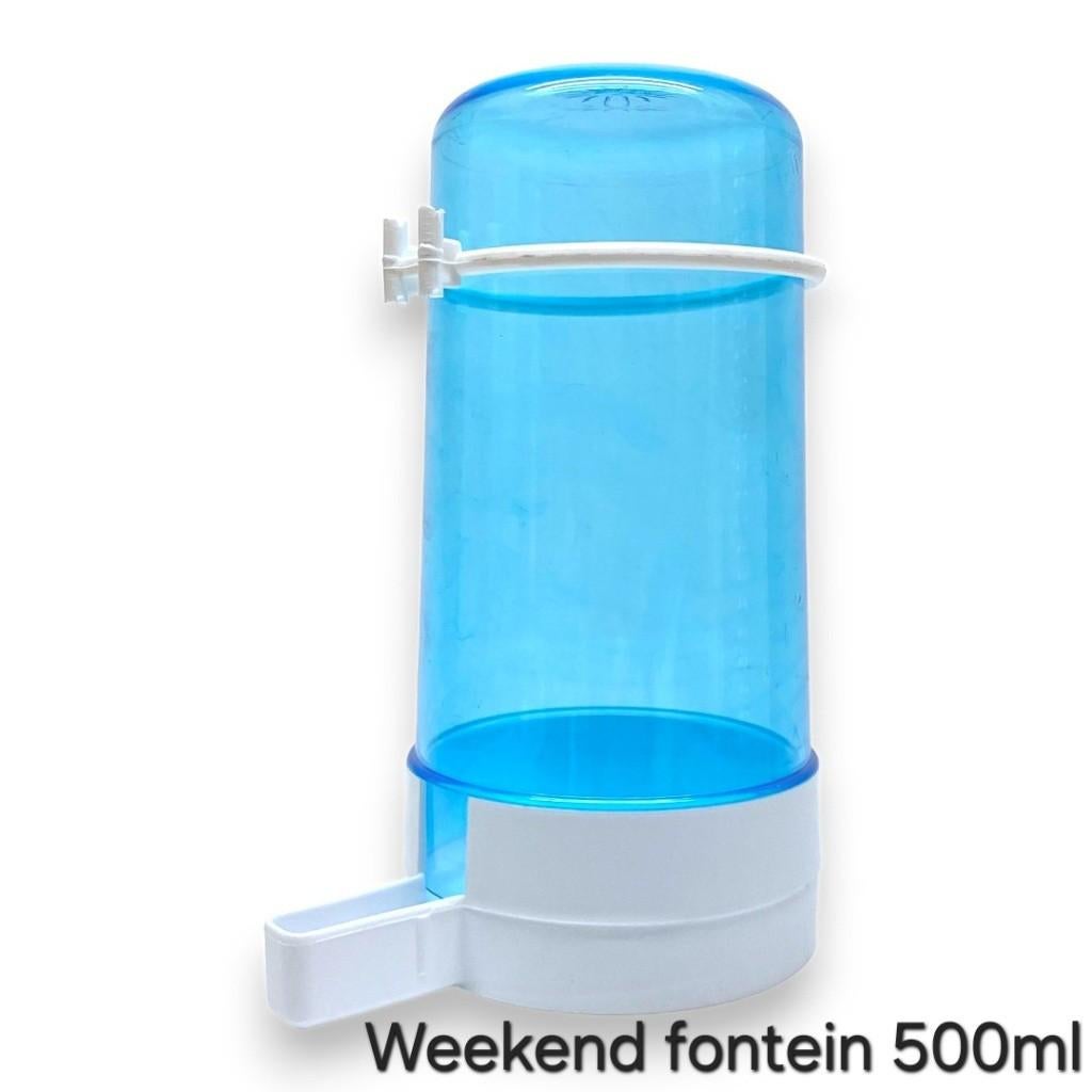 Weekend fontein 500 ml (Wit / Transparant blauw ), Ophalen