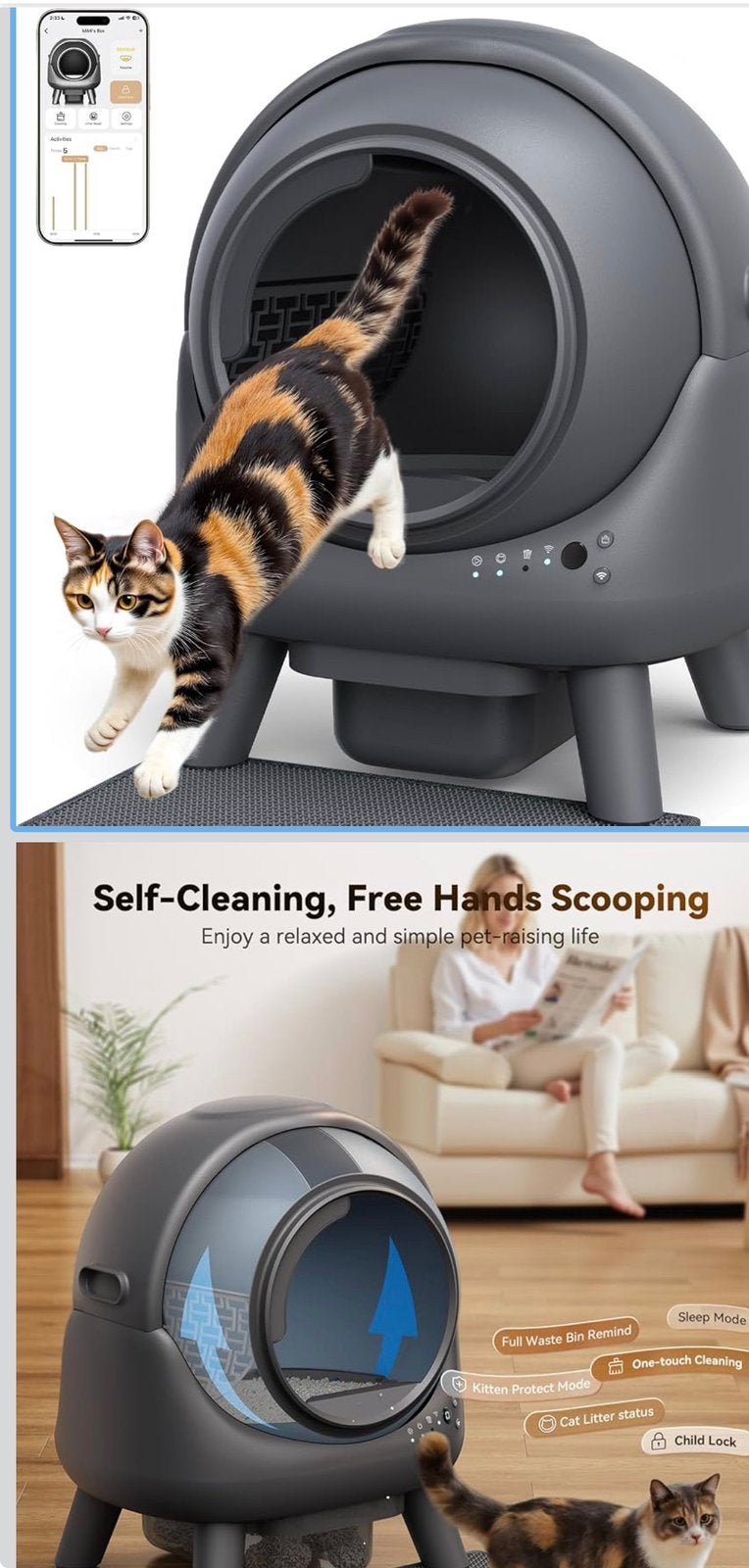 Litière autonettoyante, connectée, Animaux & Accessoires, Enlèvement, Comme neuf