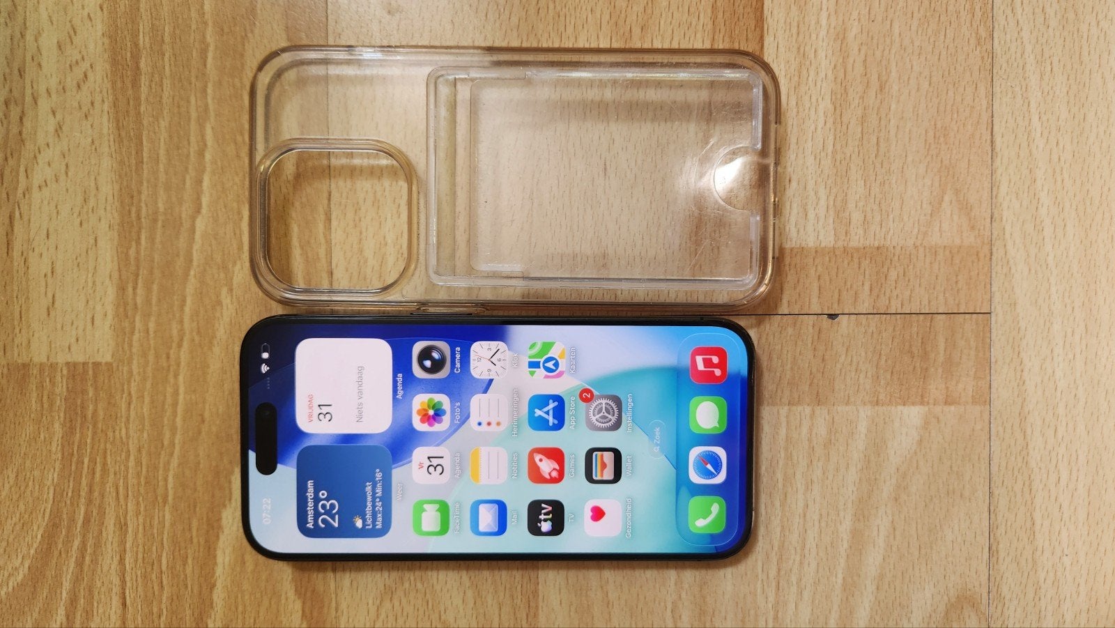 Te koop iPhone 15 pro 128gb, Ophalen, 128 GB, Blauw, Zo goed als nieuw