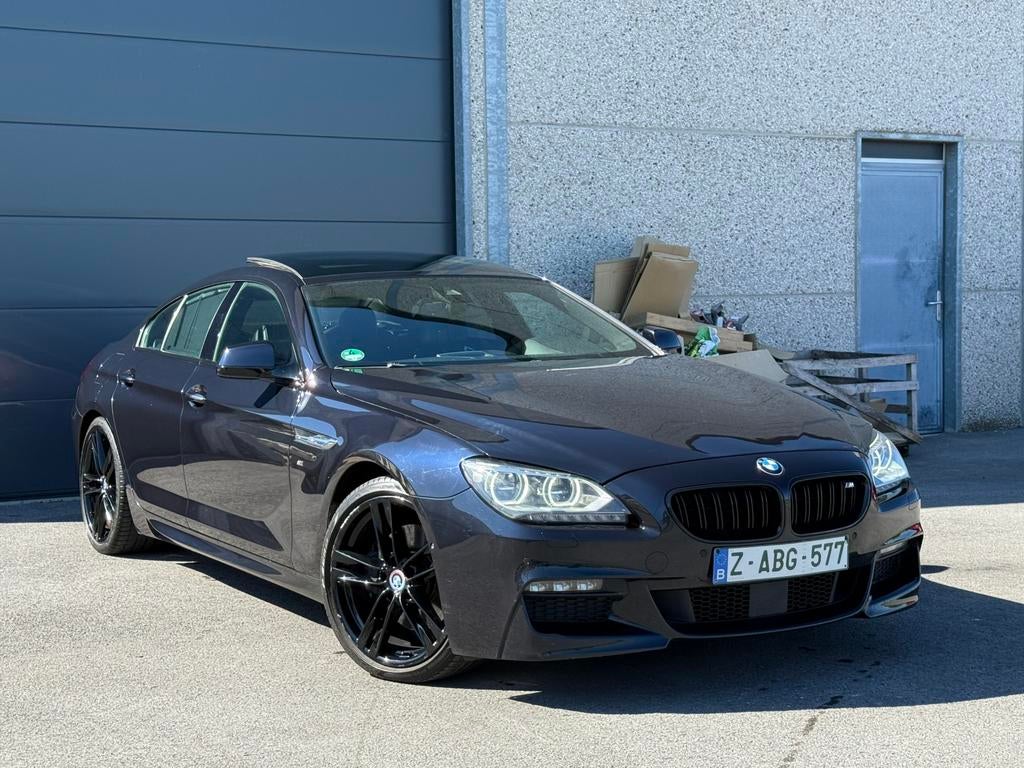 BMW 640D grand coupe Pack M, Auto's, Automaat, Euro 5, Zwart, Blauw