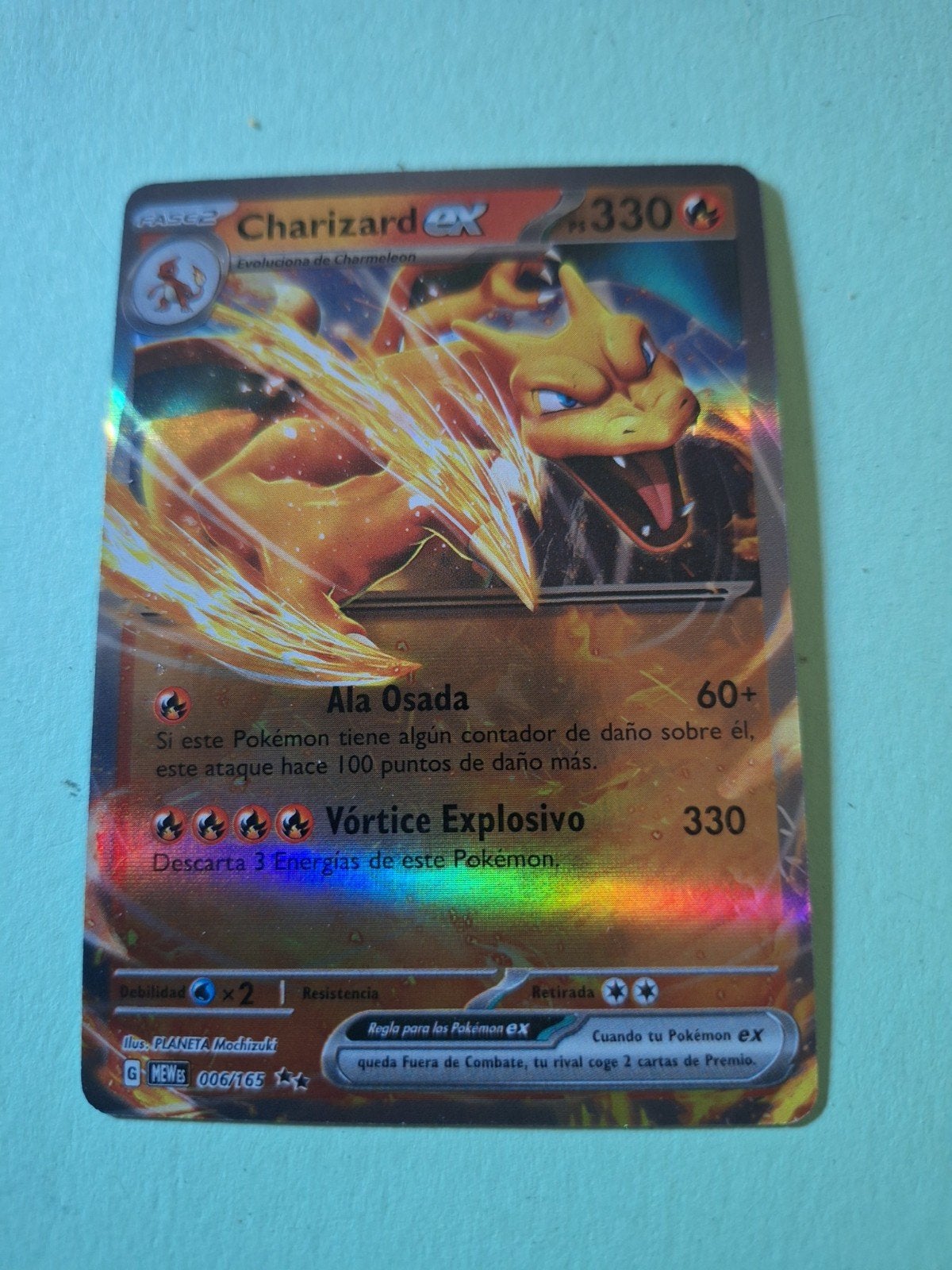 Charizard ex 006/165, Hobby en Vrije tijd, Verzamelkaartspellen | Pokémon, Ophalen of Verzenden, Nieuw, Losse kaart, Foil