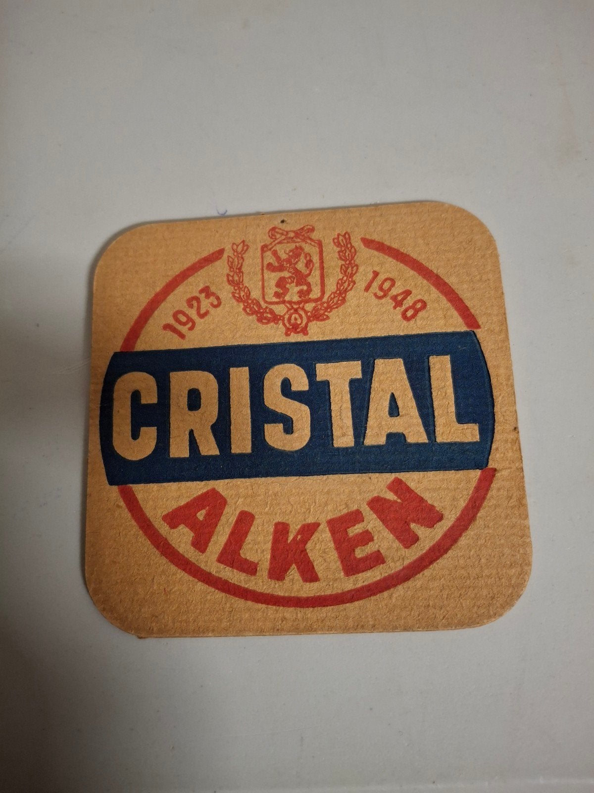 oud bierviltje cristal alken, Verzamelen, Biermerken, Ophalen of Verzenden