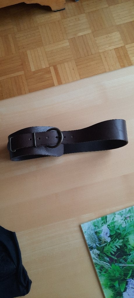 KLEDING DAMES  RIEM MAAT 85 BRUIN LEDER, 80 tot 90 cm, WE, Echt leder, Nieuw