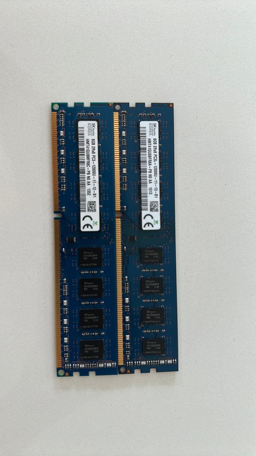 SK Hynix 16GB DDR3 RAM Desktop Set (2x 8GB) – 1600MHz PC3, Computers en Software, RAM geheugen, 8 GB, DDR3, Ophalen of Verzenden
