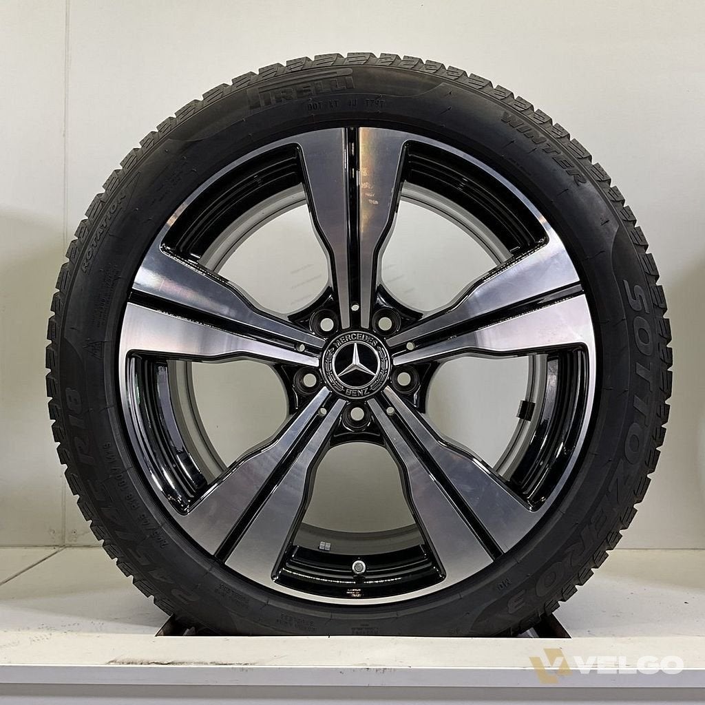 MERCEDES C KLASSE W206 W205 SET VELGEN + WINTERBANDEN 18 INC, 18 inch, -, -, Banden en Velgen