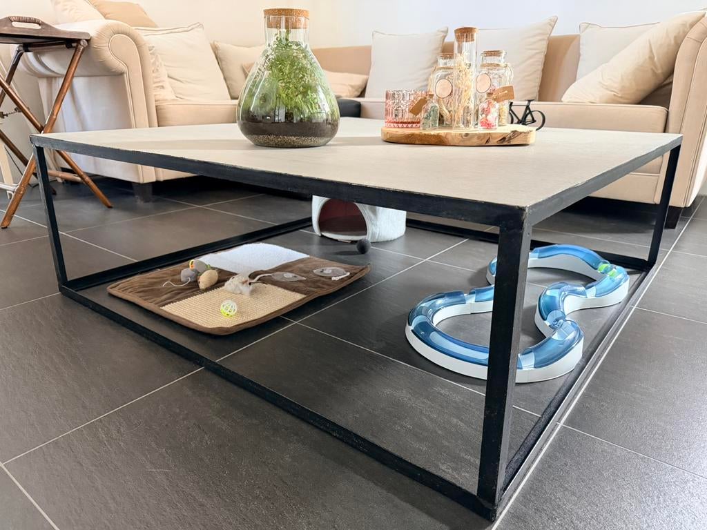Landelijke salontafel 120 op 120 40 hoog, 100 à 150 cm, Moins de 50 cm, Carré, Enlèvement