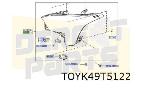 Toyota Tundra (1/22-) (VXK) koplamp Rechts (full LED) Origin, Auto-onderdelen, -, Verzenden, -, Nieuw