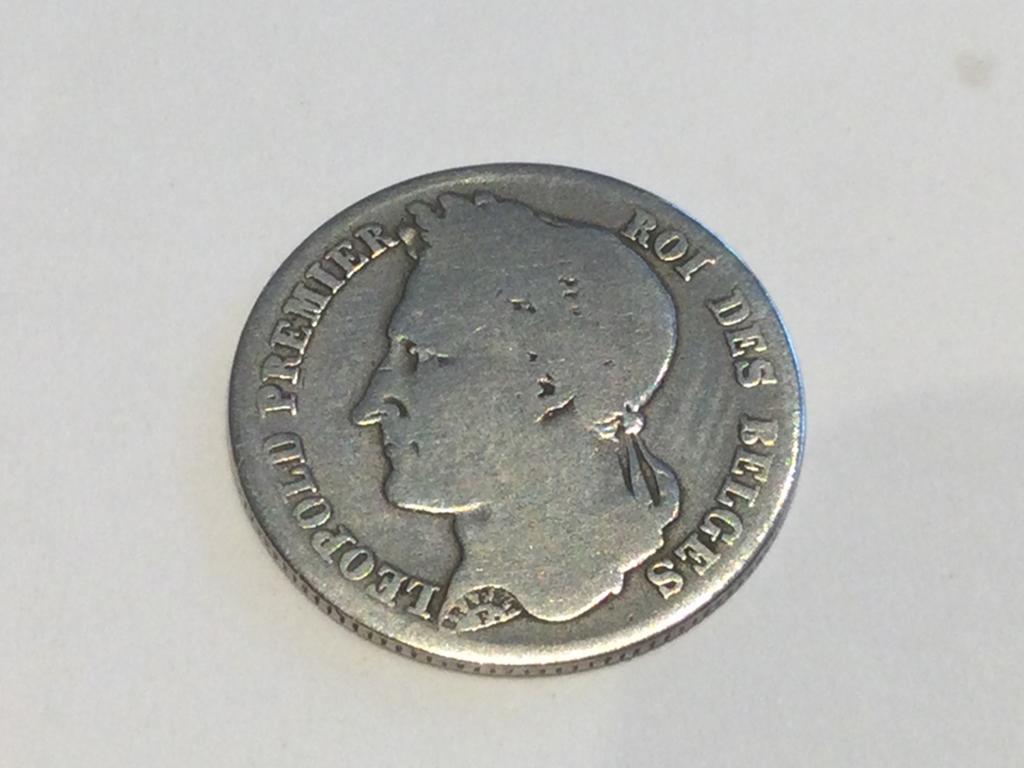 Belgique 1/2 Franc 1844 argent, Timbres & Monnaies, Monnaies | Belgique, Enlèvement ou Envoi, Argent