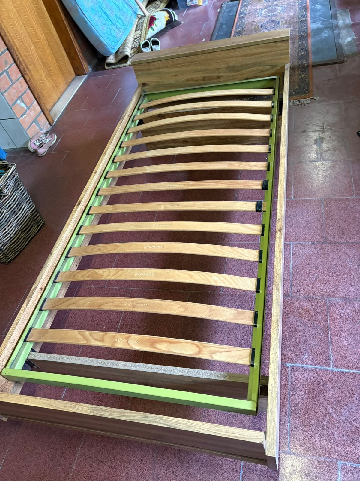 Gautier houten bed en lattenbodem, Huis en Inrichting, Ophalen, Zo goed als nieuw