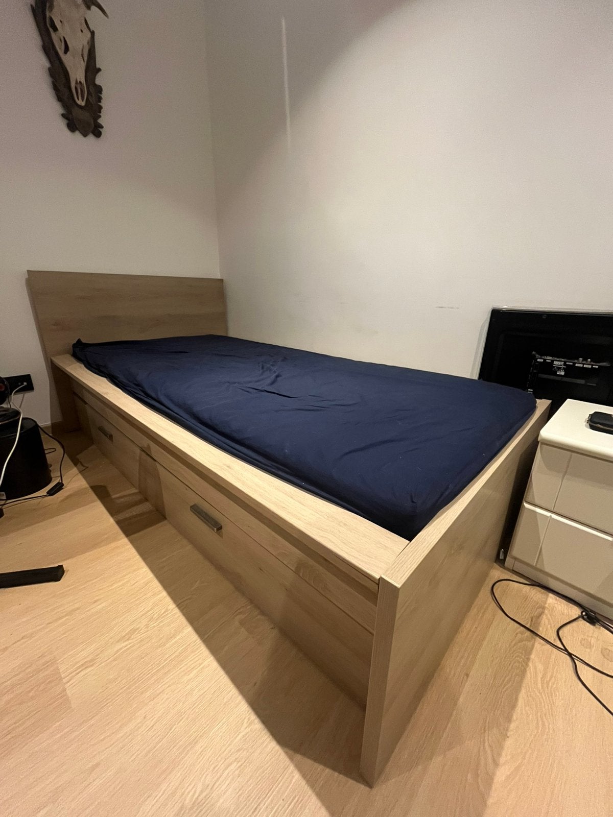 Eenpersoonsbed met lade, Huis en Inrichting, Ophalen, Gebruikt