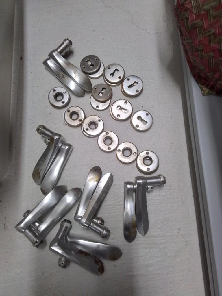 Vintage deurklink 6 sets Argenta WR, Ophalen of Verzenden, Gebruikt, Binnendeur