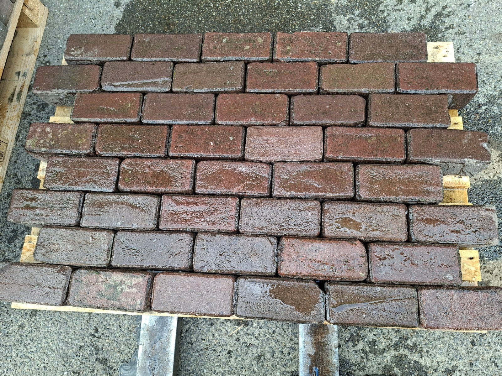 echte oude gebakken kleiklinkers 115m2 op pallet, Ophalen, Overige materialen, Gebruikt, Klinkers