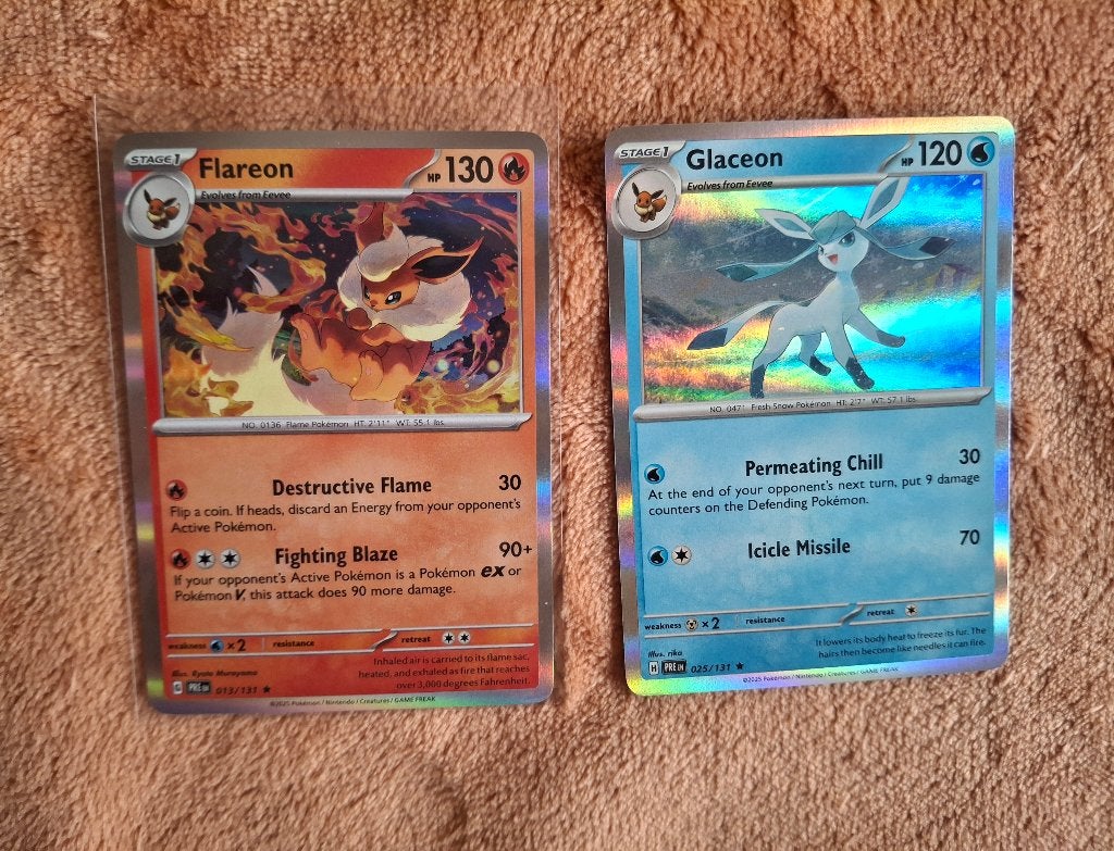Prismatic Evolutions Pokémon kaarten te ruil, Hobby en Vrije tijd, Ophalen of Verzenden, Zo goed als nieuw, Meerdere kaarten, Foil