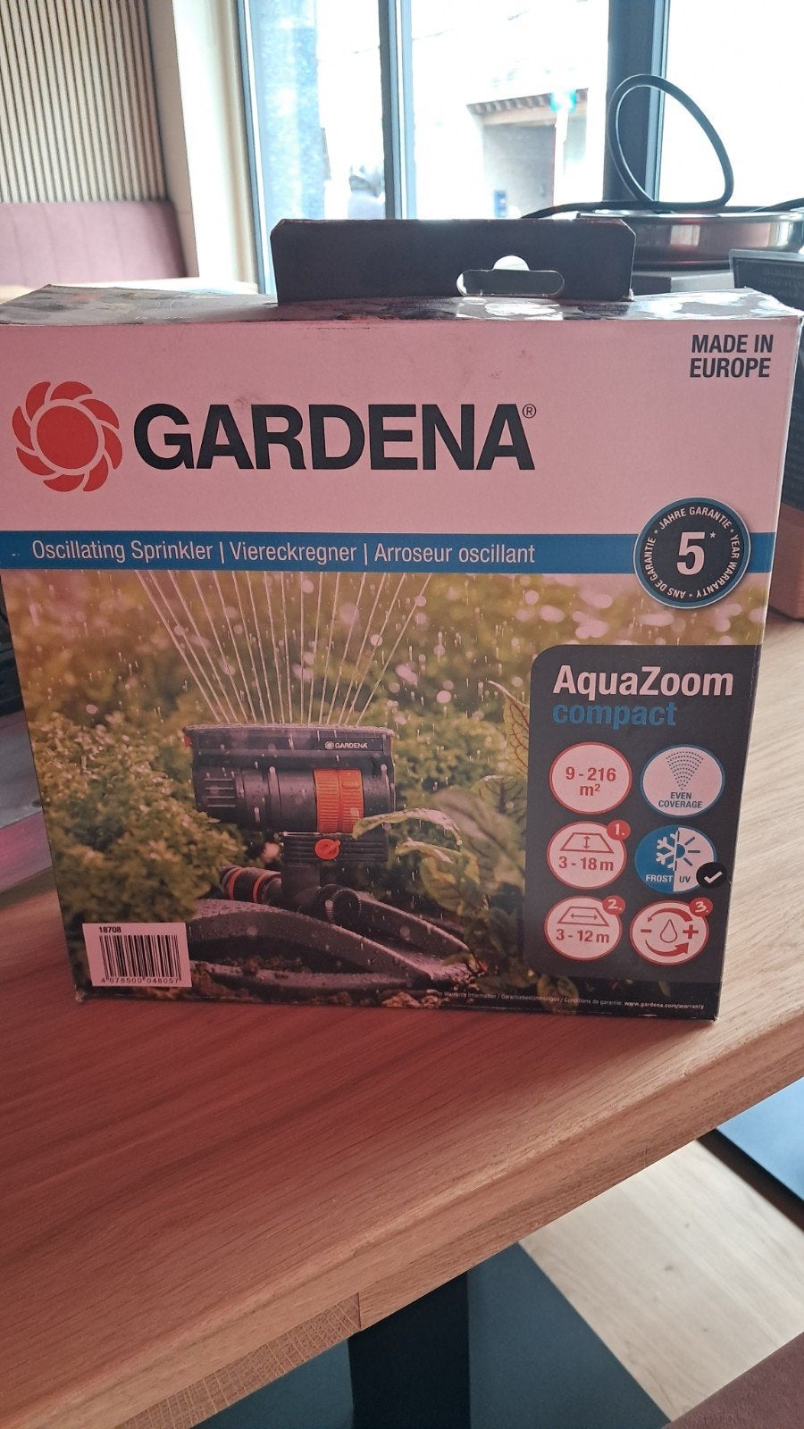 Gardena sproeier, Ophalen