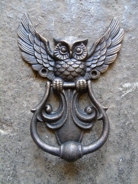 hibou ,heurtoir , frappe porte en fonte patiné bronze, Enlèvement ou Envoi, Neuf