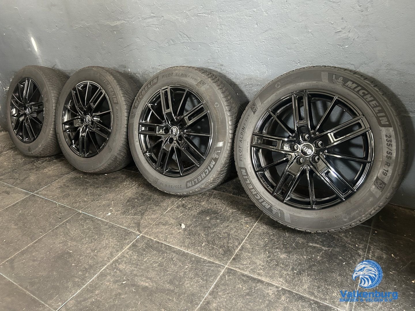 6-7mm! Audi Q5 SQ5 19 inch zwarte velgen 5x112 winterbanden, Auto-onderdelen, 19 inch, Gebruikt, -, -