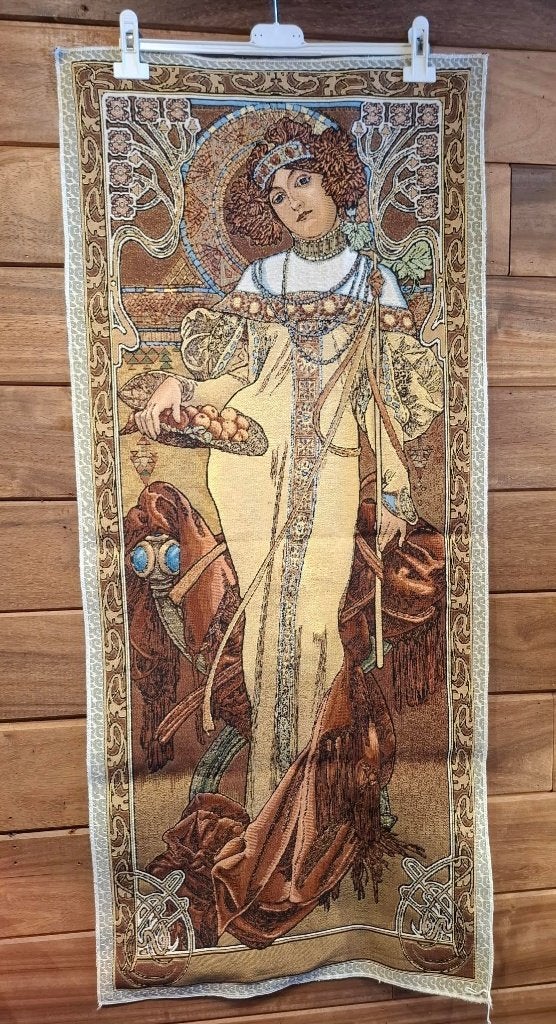 Art nouveau de vier jaargetijden Mucha wandtapijten, Ophalen of Verzenden