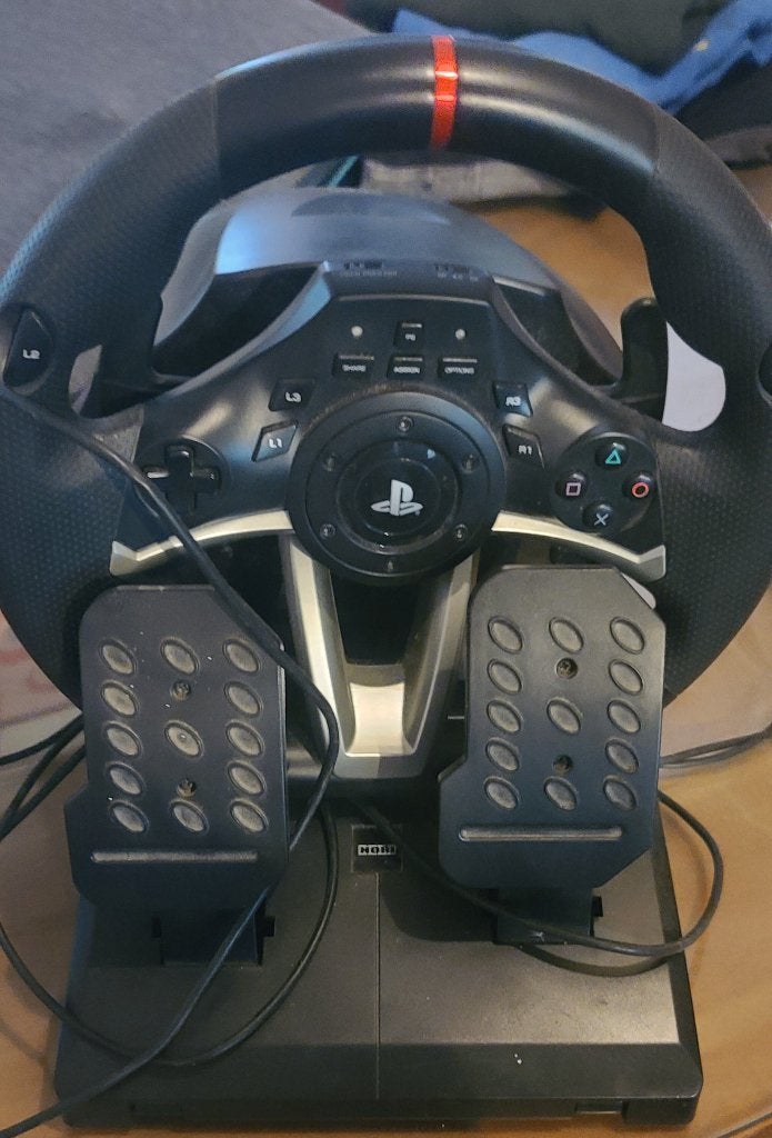 Hori racestuur +pedalen 180 ° (ps3,4 of pc), Ophalen, Zo goed als nieuw, Hori force feedback