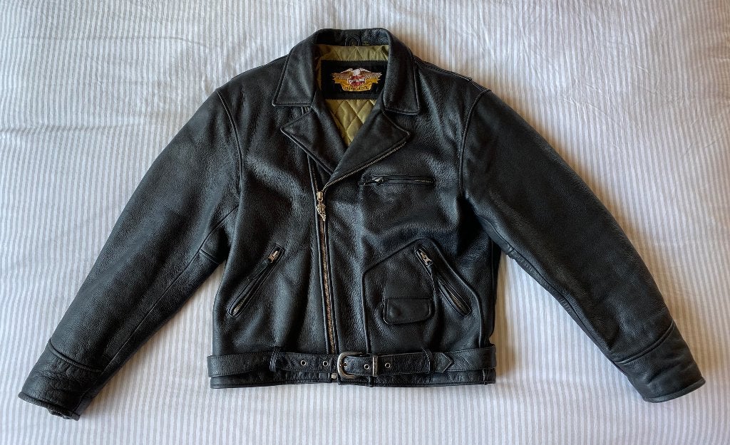 Harley Davidson lederen motor jas, Motos, Seconde main, Manteau | cuir, Harley davidson, Hommes