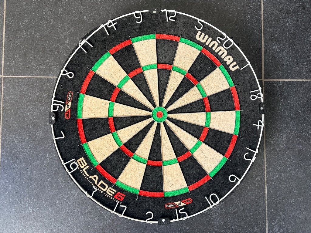 Dartbord met verlichting, surround ring en mat, Sport en Fitness, Ophalen, Gebruikt, Dartbord