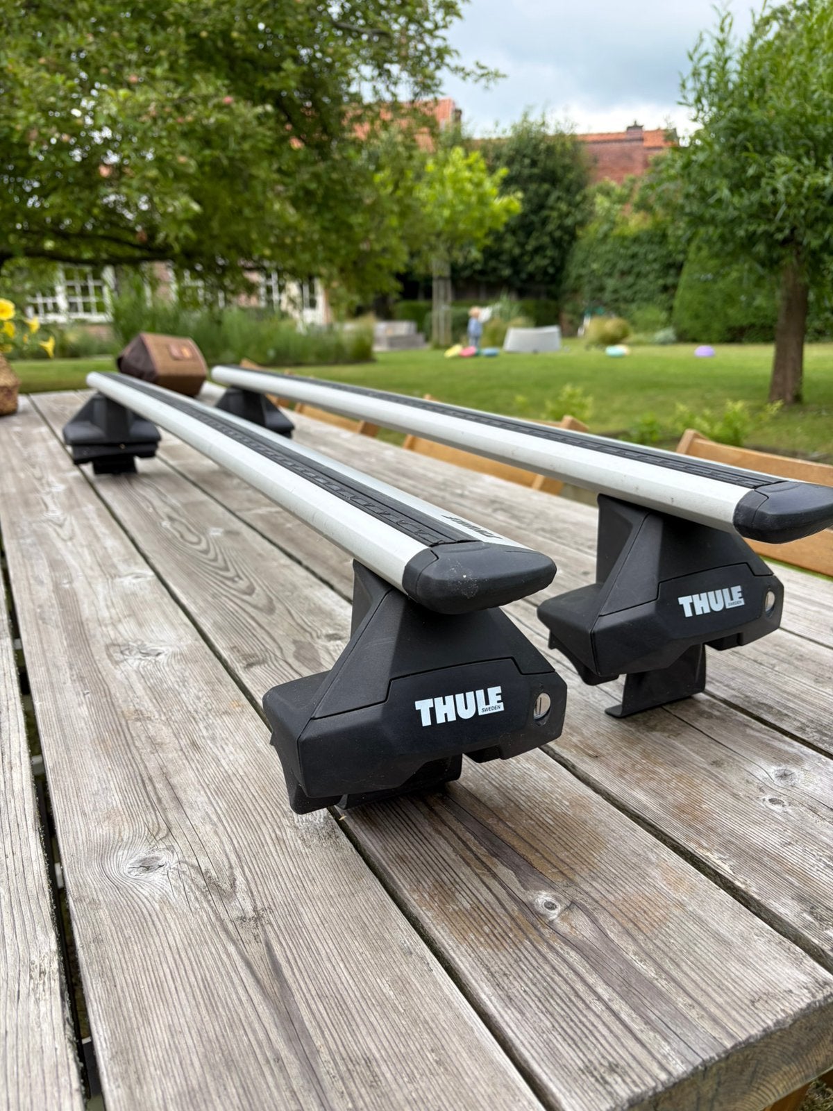 Thule Wingbar Evo + Evo clamp 7105 (golf 7), Auto diversen, Dakdragers, Ophalen, Zo goed als nieuw