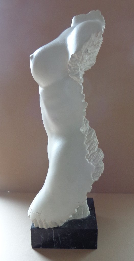 MIGUEL SENSERRICH / VROUWELIJK TORSO / SCULPTUUR / H= 56cm, Statue, Patiné, 50 - 100 cm, Enlèvement