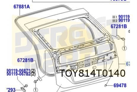 Toyota Prius achterklep (6/09-9/21) (te spuiten) Origineel!, Neuf, Arrière, -, Haillon arrière