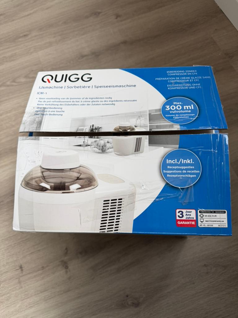 IJsmachine Quigg, Ophalen, Zo goed als nieuw