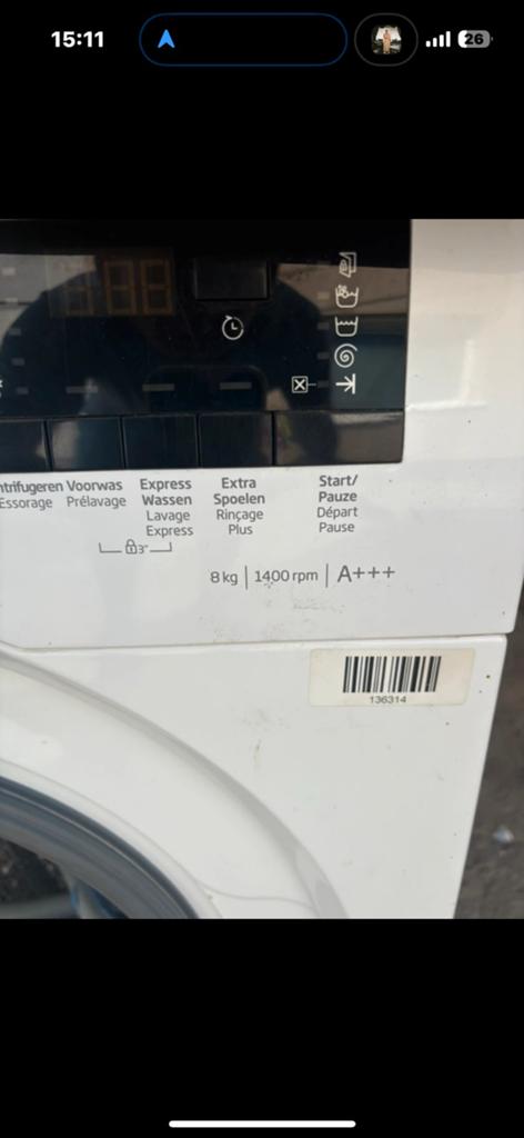 Wasmachine beko, Ophalen, Gebruikt, 1600 toeren of meer, 90 tot 95 cm