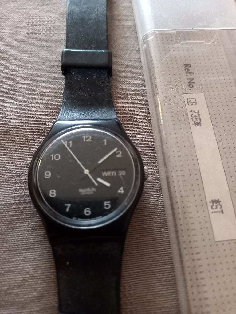 herenhorloge Swatch gb735 quartz, Handtassen en Accessoires, Ophalen of Verzenden, Zo goed als nieuw, Polshorloge, Swatch
