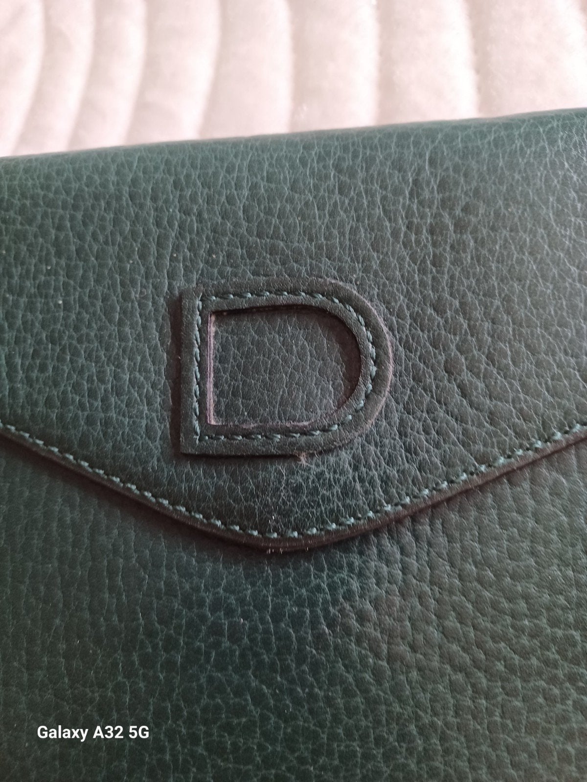 DELVAUX Pochette FUSEE vert anglais siglée, Verzenden, Groen