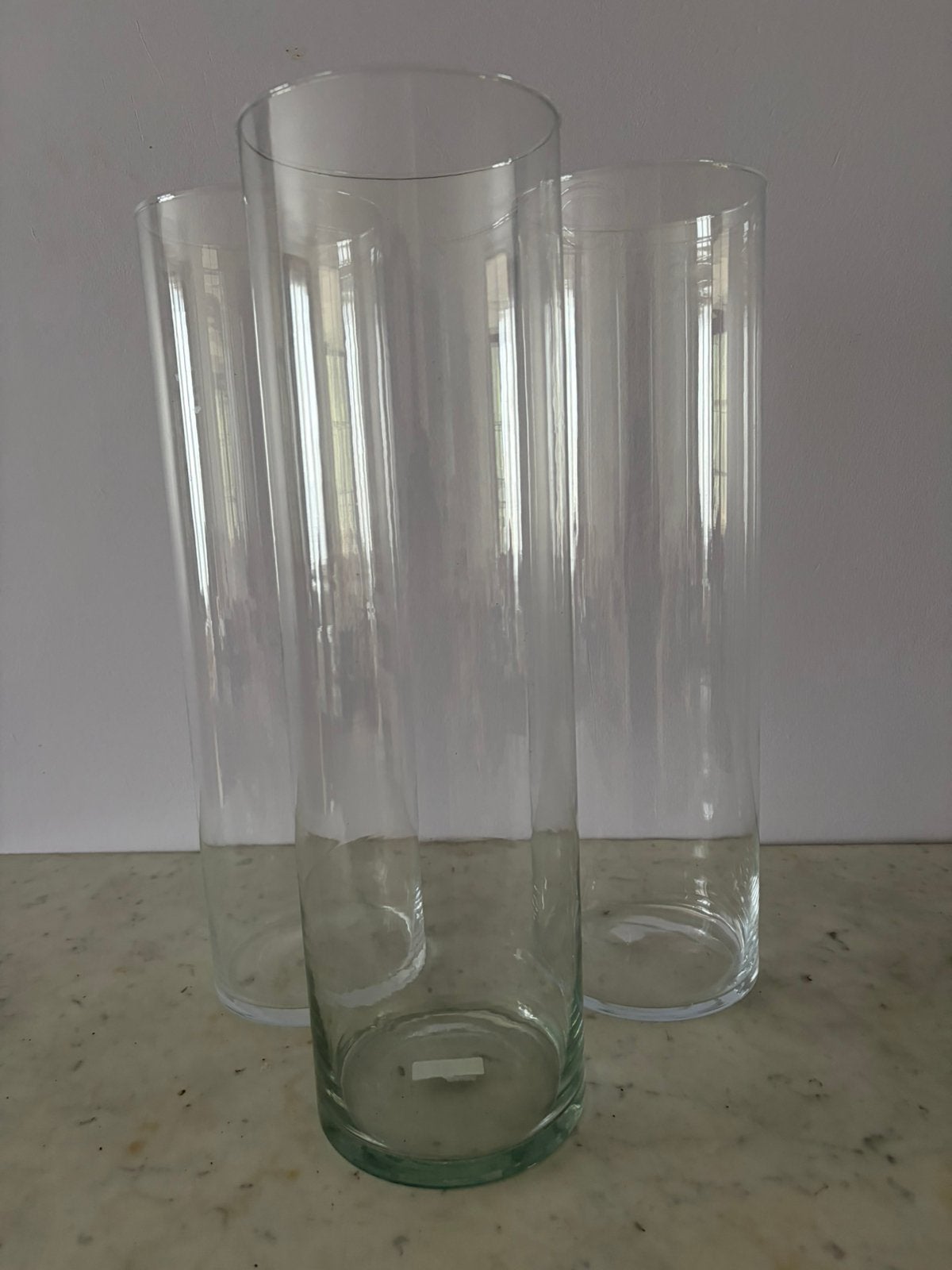 Set glazen vazen, Ophalen, Zo goed als nieuw, Glas