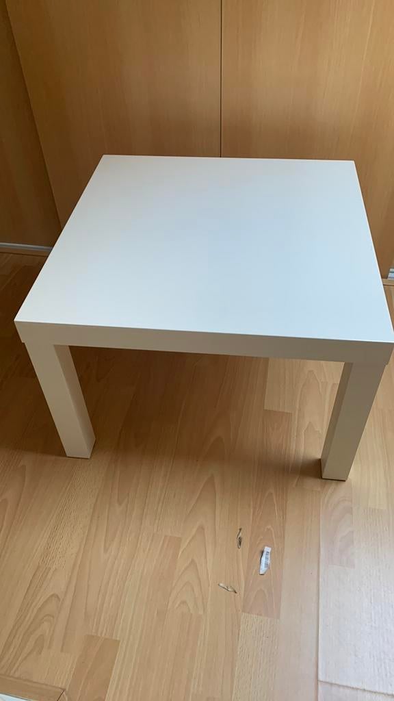 Bijzettafel 60x60 hooglans wit, Ophalen, Zo goed als nieuw