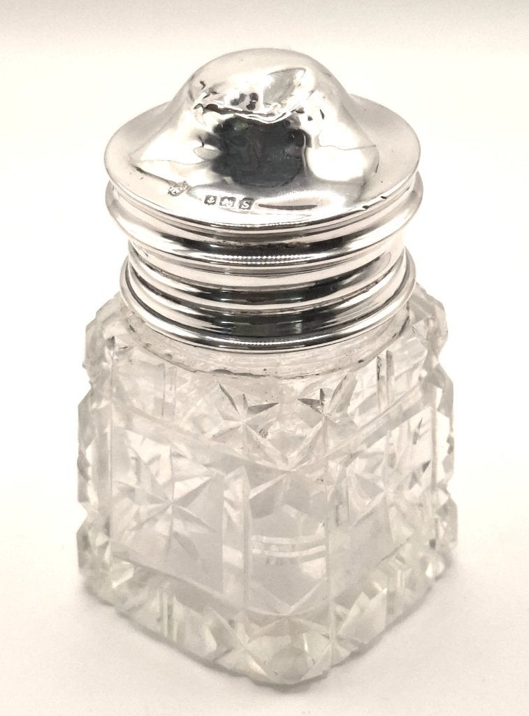 Flacon de parfum ancien (1917) avec bouchon en argent., Enlèvement ou Envoi, Argent
