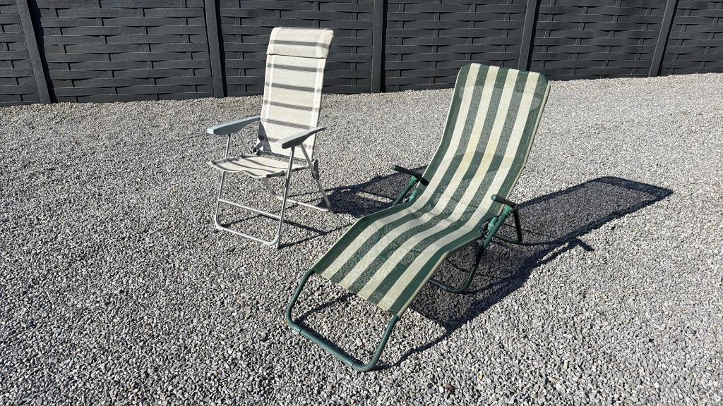 Chaise longue et chaise de jardin réglable, Enlèvement, Utilisé, Aluminium, Réglable
