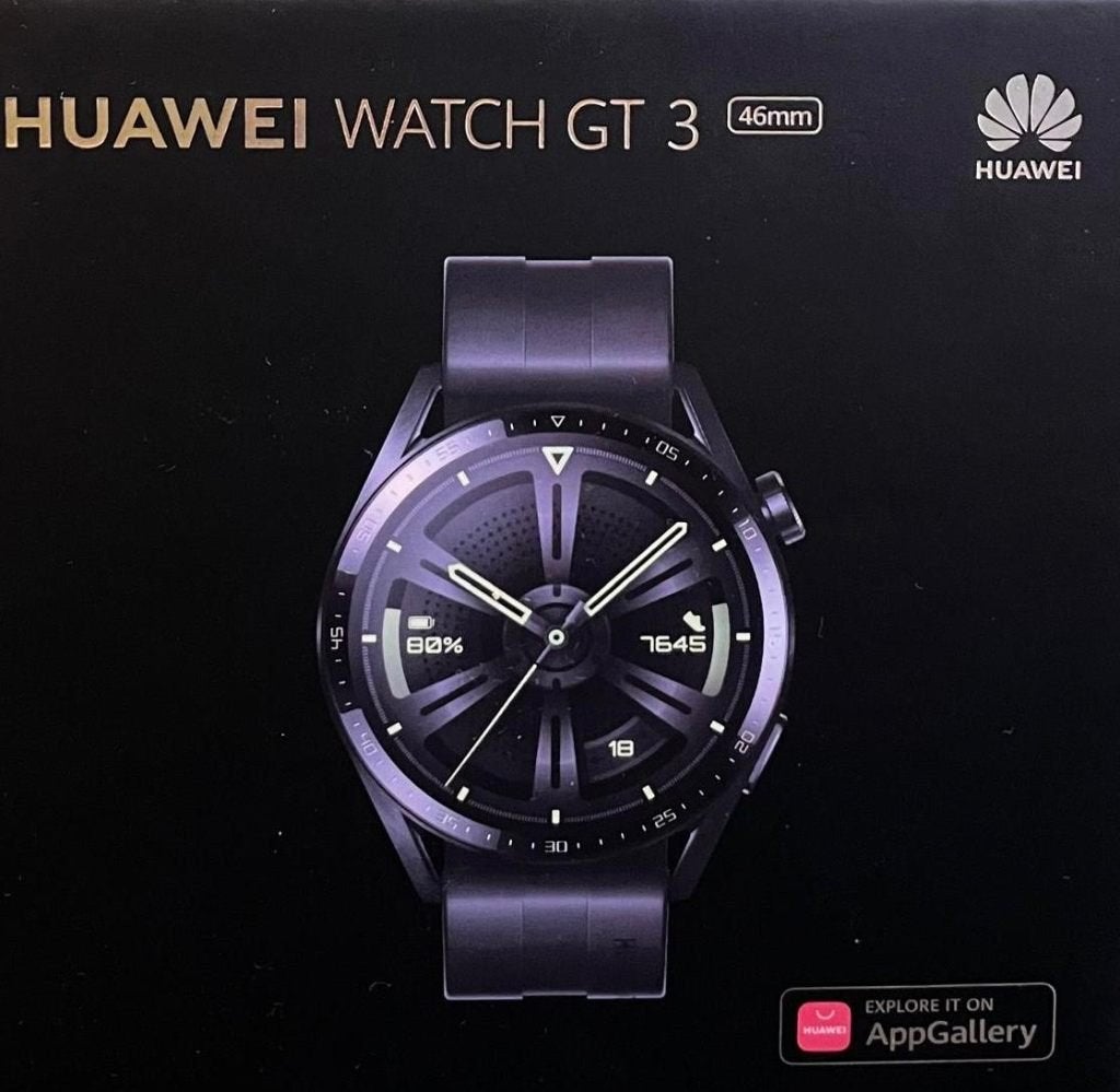 HUAWEI Watch GT 3 (46mm) Zwart - Compleet & getest, Ophalen, Hoogte, Zwart, Zo goed als nieuw