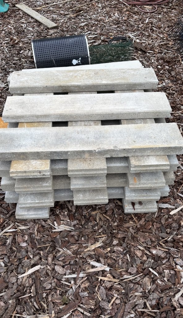 30 beton boordstenen 100x20x6cm, Ophalen, 100 tot 200 cm, Zo goed als nieuw, Minder dan 25 cm